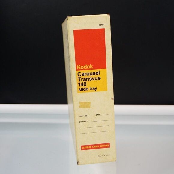 Vintage Gray Kodak Carousel Transvue 140 Slide Tray With Original Box - Picture 9 of 11